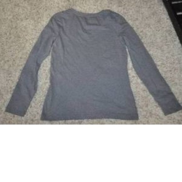 Halloween You Are Pumpkin To My Spice Shirt Small Gray Long Sleeve V-Neck Womens - Picture 3 of 3